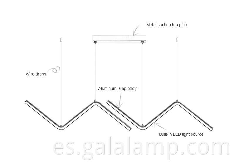 Elegante araña nórdica pequeña para espacios modernos de restaurantes